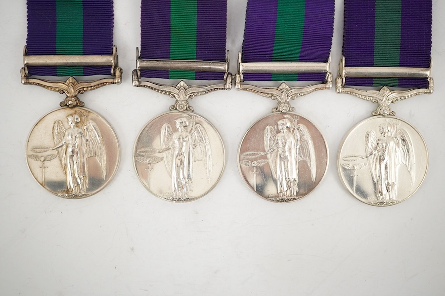 Four George VI General Service Medals